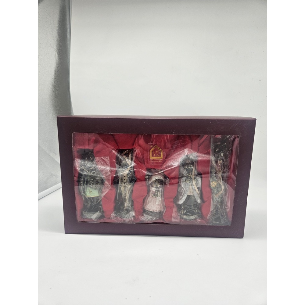 Set Of 5 'Love Who You Are' Heavy Metal Animal Tree Ornaments